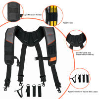 Cinturón De Trabajo KUNN Con Acolchado Y Anillas De Ataque Para Carpintero Y Electricista Para Hombres Suspenders De Construcción Con Prensa Fija - details 2