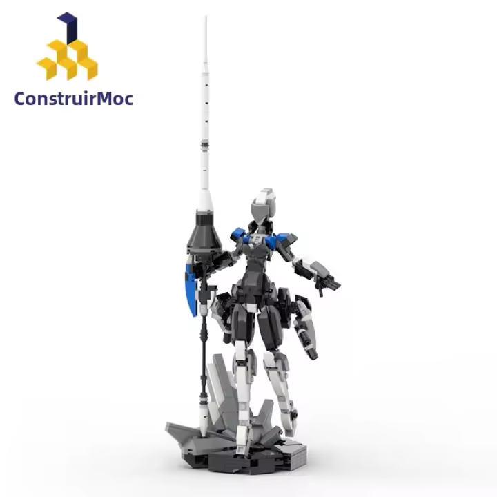 Robot Lancer MOC Para Niñas Modelo Mecha De Armadura Futurista Y Sci-fi Bloques De Construcción Valquiria Regalo De Cumpleaños - 1