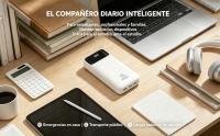Sodany Batería Externa 20000mAh 22.5W Carga Rápida 4 Cables Integrados Pantalla LCD Digital Inteligente Power Bank Blanca - details 1