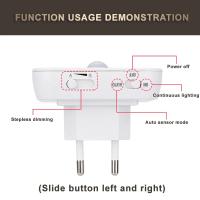 Lámpara Nocturna Con Sensor De Movimiento LED EU Plug Para Habitación Infantil Luz De Noche Inalámbrica Para Lado De La Cama - details 12