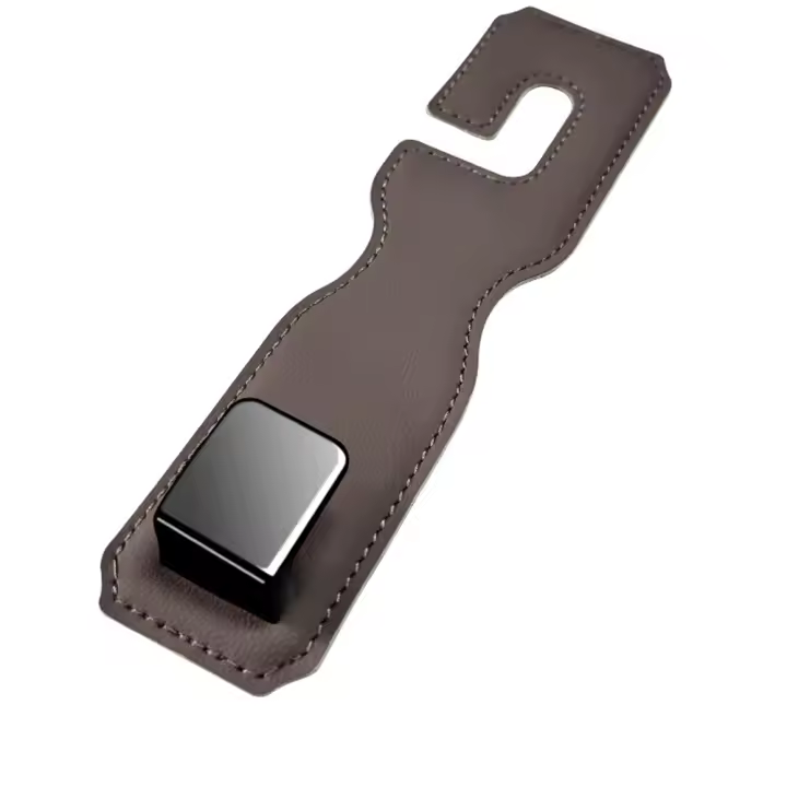 Gancho De Cabeza De Asiento Trasero De Coche Oculto En Cuero Suave Resistente Al Desgaste Soporte De Carga De 20kg Accesorio De Gancho Colgante Para Asiento Trasero - 1