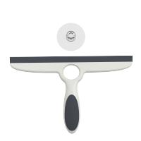 EHOMGUI Limpia Vidrio Con Mango De Silicona Herramienta De Limpieza Para Baño Y Espejos Con Gancho Adhesivo Para Limpieza De Ventanas - details 0