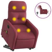 vidaXL Sillón de masaje eléctrico reclinable elevable tela Gris claro, Gris oscuro, Negro Sillon Dormitorio Sillon Comodos Silla Relax Sillón Sofá - details 5