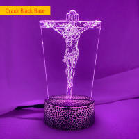 Lámpara De Noche LED USB Multicolor Respeto a Jesús Luz 3D Decorativa Para Iglesia Cábulo De Iluminación Cabello Regalo - details 6