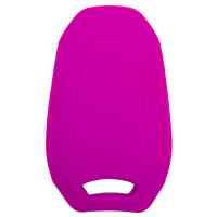 Banner - Funda silicona mando llave coche 3 botones compatible con Peugeot Rosa