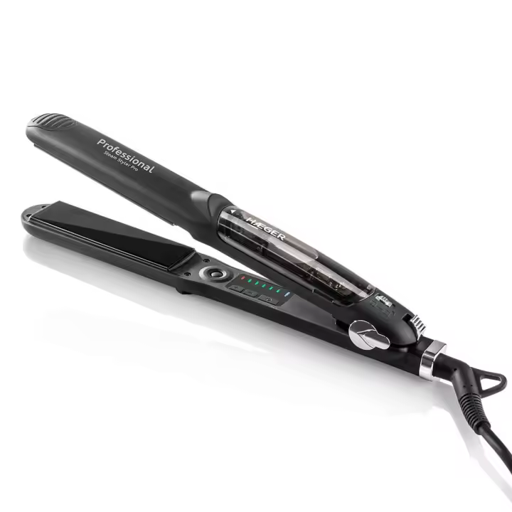 Haeger HS-45B.007A Utensilio de peinado Plancha de pelo Vapor Negro 2,5 m - 1