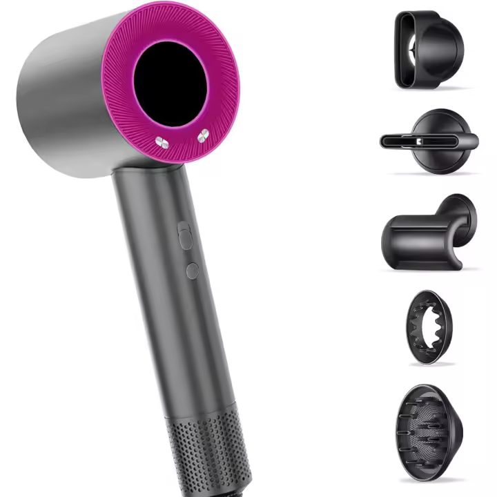 Secador de pelo Profesional de 2000 W con difusor de Aire iónico - Potente y rápiamente secador de pelo, motor de AC, Calor, Viento frío y temperatures Constant, para el hogar, Viajes y Hoteles - 1