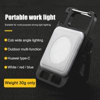 Linterna Mini LED Recargable COB Linterna Portátil Para Camping Y Exteriores Con Abrazadera De Corcho Luz De Trabajo Portátil - details 7