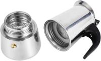 Cafetera Italiana en acero inoxidable para espresso 2/4/6/9 TAZAS Compatible con gas, vitrocerámica y estufa eléctrica. Uso doméstico y oficina. Cafetera Moka - details 4