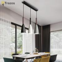 Lámpara Colgante Nórdica Moderna Con 3 Cabezas Luz Sencilla Y Multicolor Para Cocina Comedor Bar Café Material Aluminio - details 5