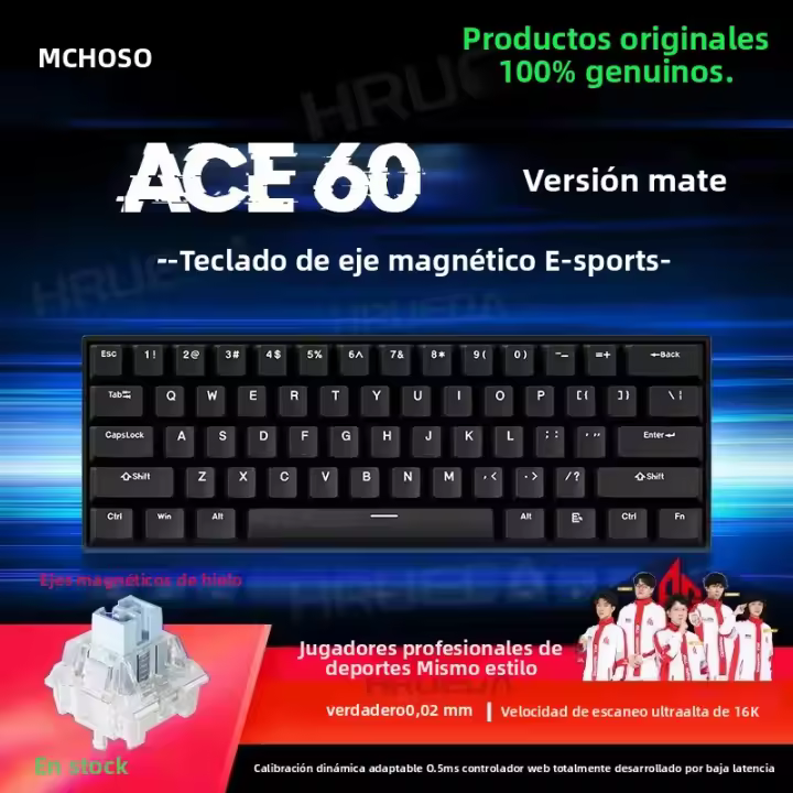 Teclado Mecánico De Gaming MCHOSE ACE68 pro Con Cable 8000Hz SOCD/Rs 0.125ms 128K Tasa De Muestreo 80 Teclas Retroiluminación Multicolor - 1