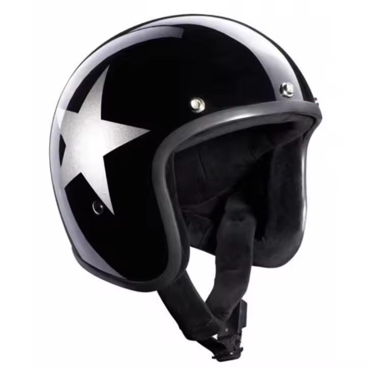 Casco MOTO Jet STAR NEGRO BANDIT Jet Open face Helmet NO HOMOLOGADO STARB - 1