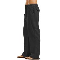 Pantalones De Lino Para Hombre Estilo Casual Con Varios Bolsillos Corte Recto Ligero De Peso Transpirable Para Primavera Otoño Verano Disponible En 5 Colores - details 9