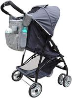 Mochila múltiple, de Mamá Bolsa, Bolsa de almacenamiento portátil para cochecito de Bebe, cinturón antideslizante, cochecito de Bebe con portavesos, cochecito de Bebe, Bolsa para teléfono móvil, accesorios para cochecito de mascotas (Gris Claro) - details 1