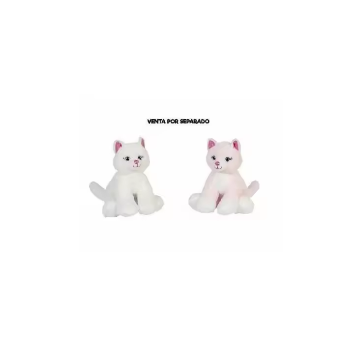 GATITA 30CM BLANCA O ROSA SURTIDA DE ARTESANIA BEATRIZ - 1