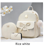 Mochila De Cuero Sintético Rayada Kawaii 3pcs/set Cierre De Cremallera Preppy Estilo Universitario Para Mujer Viajes Casuales Comunicación Diaria - details 7