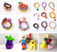 Juego De Manualidades Para Niños Set De Máquina Tejedora De Banda Arco Iris 40 Llaveros Tejidos DIY Juguetes Educativos - details 9