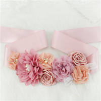 Cinturón De Encaje Con Flores Para Mujer Y Niñas Cinturón De Boda Con Diamantes Y Lentejuelas Para Vestido De Boda - details 0