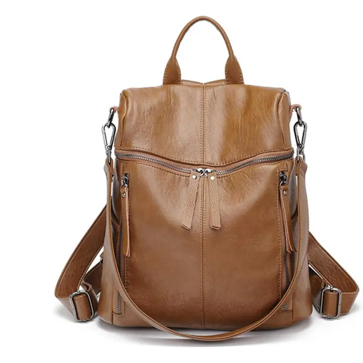 Mochila de moda, bolso de hombro para mujer, bolso de día impermeable para niñas, bolso de escuela universitario, mochilas de viaje de cuero para el trabajo - 1