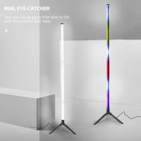Lámpara De Piso RGB Cambio De Color Y Dimmer Estilo Scandinavo Iluminación Ambiente Para Dormitorio Luz Suave Auto-contenida LED - details 4