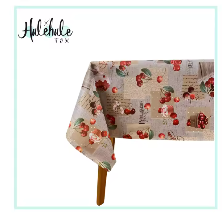 Mantel Hulehule Tex - PVC Estampado Cerezas Resistente a Manchas Impermeable Fácil de Limpiar 140cm Ancho - BOUDICA - 1