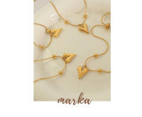 Joyería de mano con diseño de nicho de estilo francés de acero de titanio resistente a la decoloración para mujer, pulsera de corazón de melocotón con hebilla desmontable moderna y moderna,joyería femenina chapada en oro de acero de titanio resistente - details 1
