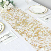 Bandera De Mesa De Fiesta De Cumpleaños Y Boda Con Reluciente Dorado Decoración De Mesa Teléfono Mesh Térmico Material Poliéster/Celulosa - details 3
