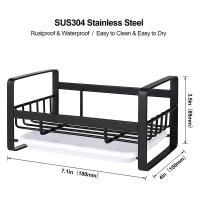 Soporte Para Esponja Y Detergente En Acero Inoxidable Organizador De Cocina Drenaje Racks Y Almacenamiento Ecológico Para Esterilla De Lavabo - details 0