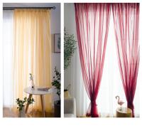 Cortinas De Tulle Sólido Colorido Transparente 100% Poliéster Para Dormitorio Cocina Sala De Estar Habitación De Niños Clase Magnolia Rod Pocket - details 14
