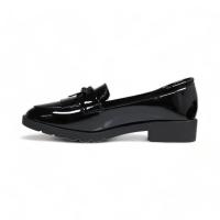 Hluna Mocasines con tacón bajo efecto CHAROL  Negro Rojo Vino y blanco - Detalle de LAZO - Elegancia - Mocasines planos Zapatos planos efecto Charol - 5301 - details 8