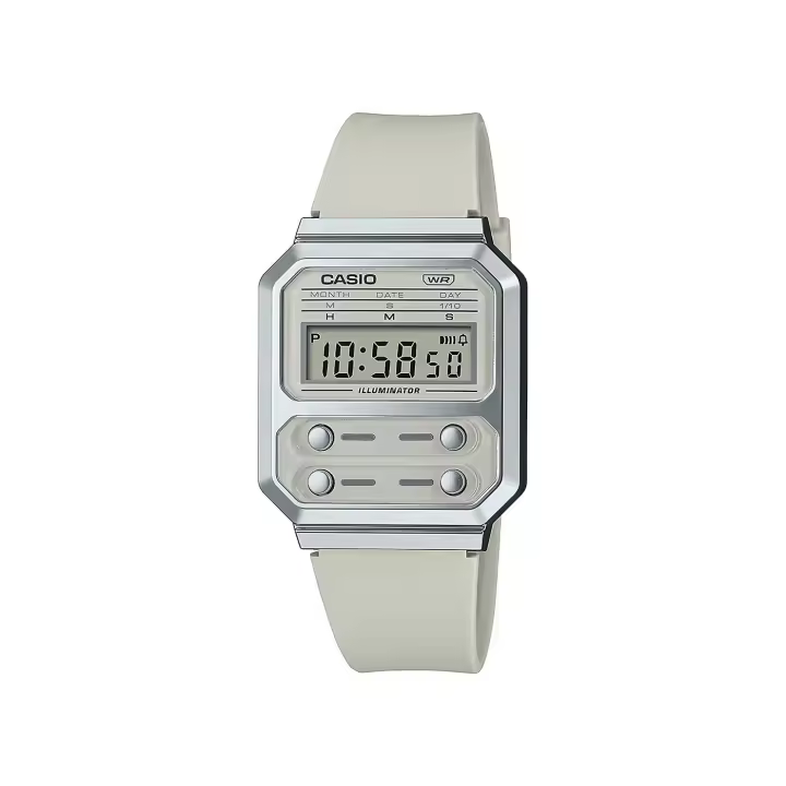 Casio Reloj Unisex Digital Cuarzo con Correa de Silicona A100WEF-8AEF - 1
