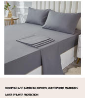 Juego De Cama Sólido 3/4 Piezas Con Sábana Ajustable Y Fundas De Almohada En Microfibra Blanca Y Gris Tamaño Queen King Full Twin - details 7