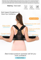 Apoyo De Espalda Ajustable Para Hombres Y Mujeres Corrector De Postura Cinturón De Soporte Para La Columna Lumbar Y Espalda Superior - details 3