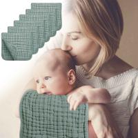 Toallas De Rostro Muselina Para Bebés 6pcs Suaves Para Piel Sensible Toallas De Baño Para Recién Nacidos Hechas De Algodón - details 0