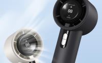 Ventilador de mano portátil para exteriores, potente dispositivo de 2024 velocidades con Pantalla Led, Batería recargable de 100 mAh, Personal, novedad de 3000 - details 1