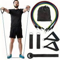 Cuerda De Resistencia Multifuncional Para Fitness 5 Tubos Elásticos Pedal De Yoga Aparato De Entrenamiento De Abdomen Y Extensión Para Músculos Diversos - details 5