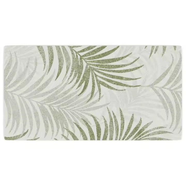 vidaXL Alfombra interior exterior antideslizante pelo corto 80x150 cm Color Hoja,  Geométrico,  Borde y mas Alfombras de área  Alfombra de Piso para Sala de Estar Dormitorio Habitación Salón - 1