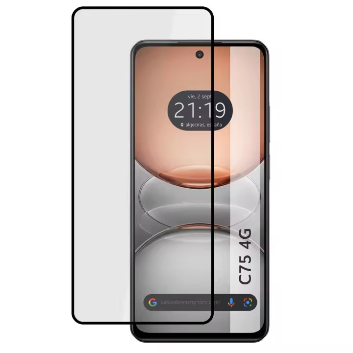 Protector Cristal Templado Completo 5D Full Glue Negro para Realme C75 Vidrio - 1
