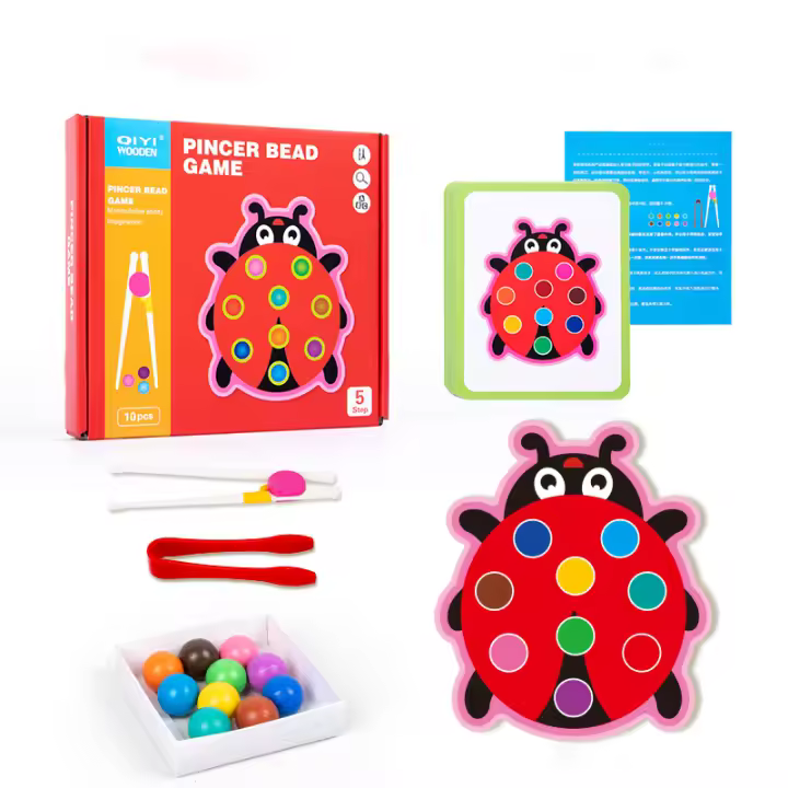 Juguete Educativo Montessori De Colores Con Cuentas Para Niños Juego De Entrenamiento De Motricidad Finas Y Concentración Logica Adecuado Para Edades 3-12 - 1