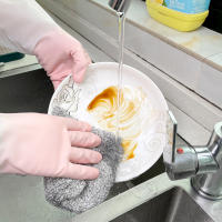 Pazos De Bambú Para Lavar Platos Y Limpiar Estufa Rags De Fibra De Carbonato De Bambú Fuerte Para El Hogar Y Cocina - details 3