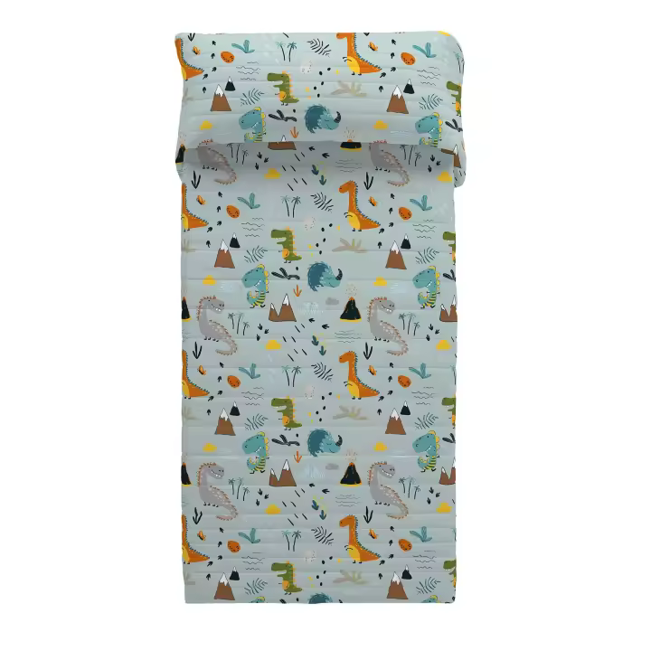 COLCHA BOUTI INFANTIL 100% ALGODÓN SAURUS COOL KIDS FABRICADO EN ESPAÑA - 1