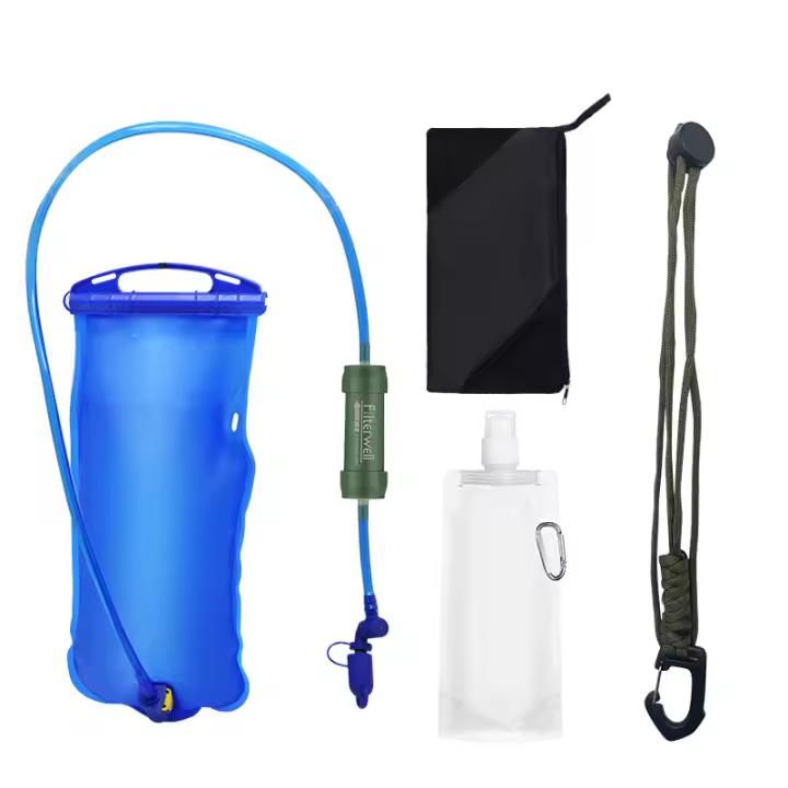 Filtro De Agua Portátil Para Exteriores Con Bolsa De Agua Por Gravedad Sistemas De Filtro De Agua Purificador De Emergencia Y Sobrevivencia Accesorios - 1