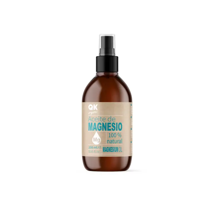 QKnatur - Aceite de Magnesio Spray BIO Certificado 100% Puro (250 ml) - Ideal para Deportistas, Articulaciones, Relajación Muscular, Dormir Bien… - 1