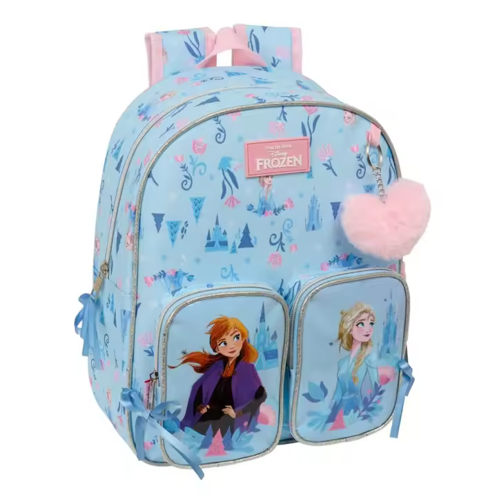 Mochila Infantil Bolsillos Adaptable a Carro Frozen "Ice Magic" 28X34X10Cm (Safta 612573609) - 1