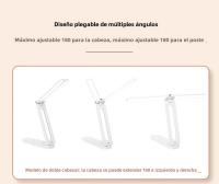 Lámpara De Escritorio Multifuncional Plegable Con Protección Ocular Iluminación LED Para Dormitorio Sala De Estar Estudio Regulable a Infinito - details 1