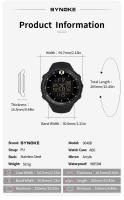 Reloj Deportivo Al Aire Libre Para Hombres Pantalla Grande LED Luminosa Resistente Al Agua Camuflaje Digital Con Alarmas Y Calendario - details 1