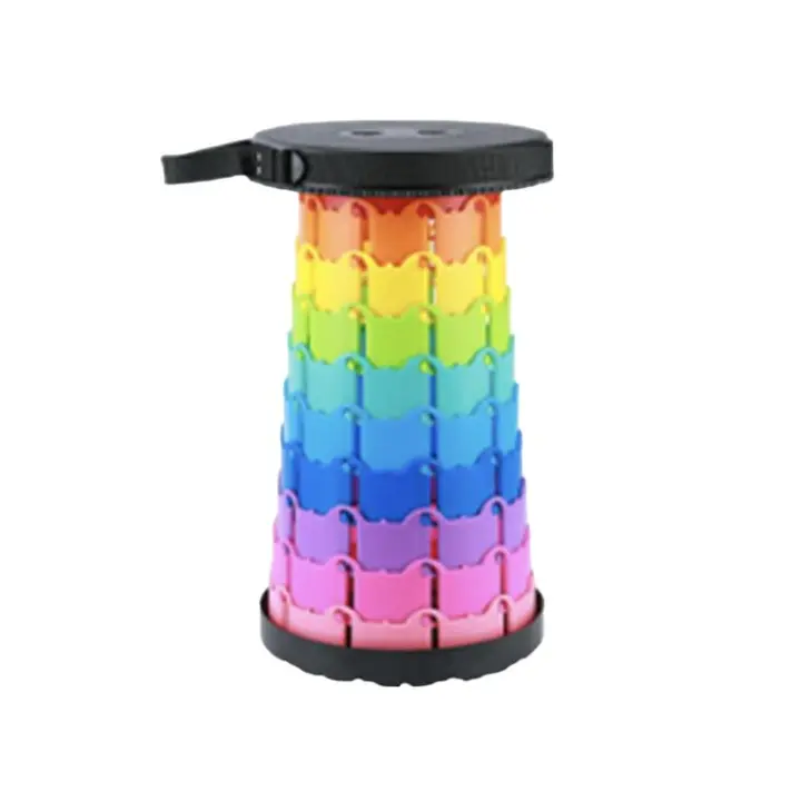 ZVD Taburete Plegable Portátil, Taburete Telescópico Ligero y Duradero para Actividades al Aire Libre como Viajes, Pesca, Senderismo y Camping (Multicolor) - 1