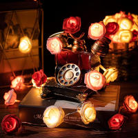 Luces De Navidad LED Rosa 20 Piezas Operadas Por Batería Para Decoración De Fiesta De Boda Y Valentín Guirnalda De Flores Fairy - details 26
