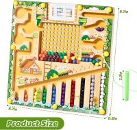 Laberinto De Colores Y Números Magnético De Madera 2 En 1 Juguete De Motricidad Finas Para Niños Montessori Actividad De Guardería - details 6