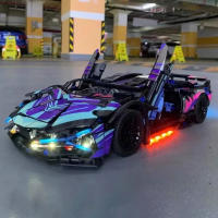Juego De Luces LED Para Coche De Construcción Técnica De Alta Velocidad 1:14 Vehículo Deportivo DIY Con Bloques De Lámparas Juguetes Para Niños Y Adultos - details 4